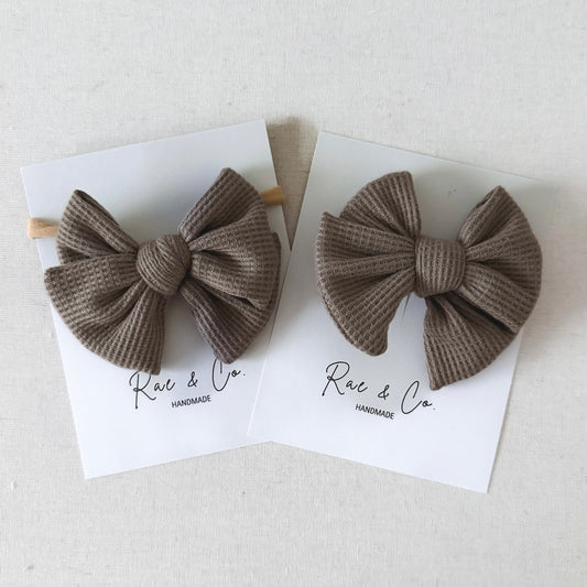Whispering Taupe Bow