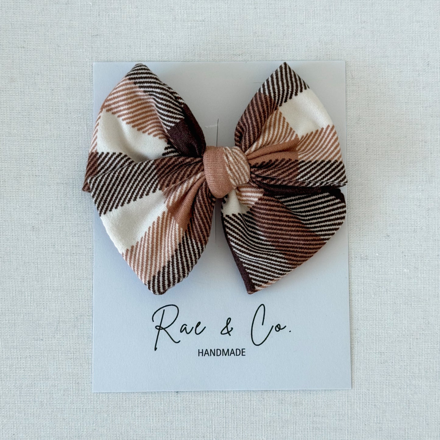 Chestnut Plaid Bow